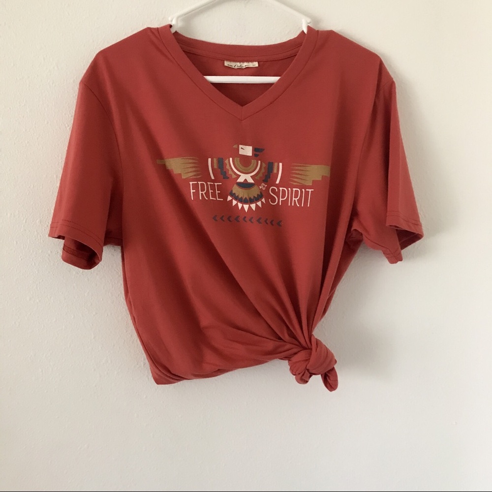 >>Free Spirit Teracotta Short Sleeve Tee Medium <<